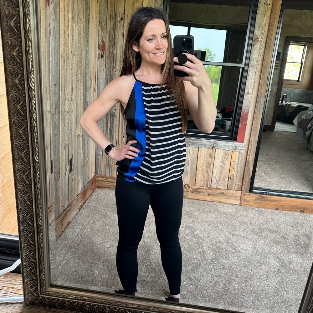 Express Color Block Striped Tank. Small - image 1